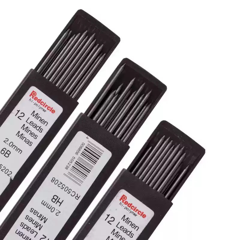 Redcircle 2.0 mm Mechanical Pencil Lead Refills, 12 per Box | HB, 2B, 4B or 6B
