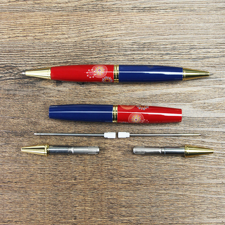 Dual-Tip Two-Color Metal Ballpoint Pen | Red & Blue Ink | Double-Ended | 2-Pack