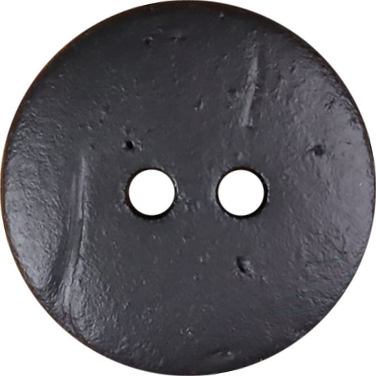 Black Coconut Shell Round 2-Hole Fine Buttons – American Vintage Style – Set of 30