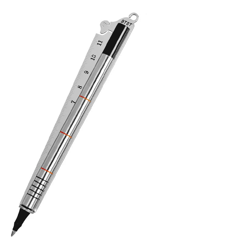 BTST Puppy All-Metal Gel Pen with Magnetic Ruler Pen Case | 0.5mm Black Ink Black