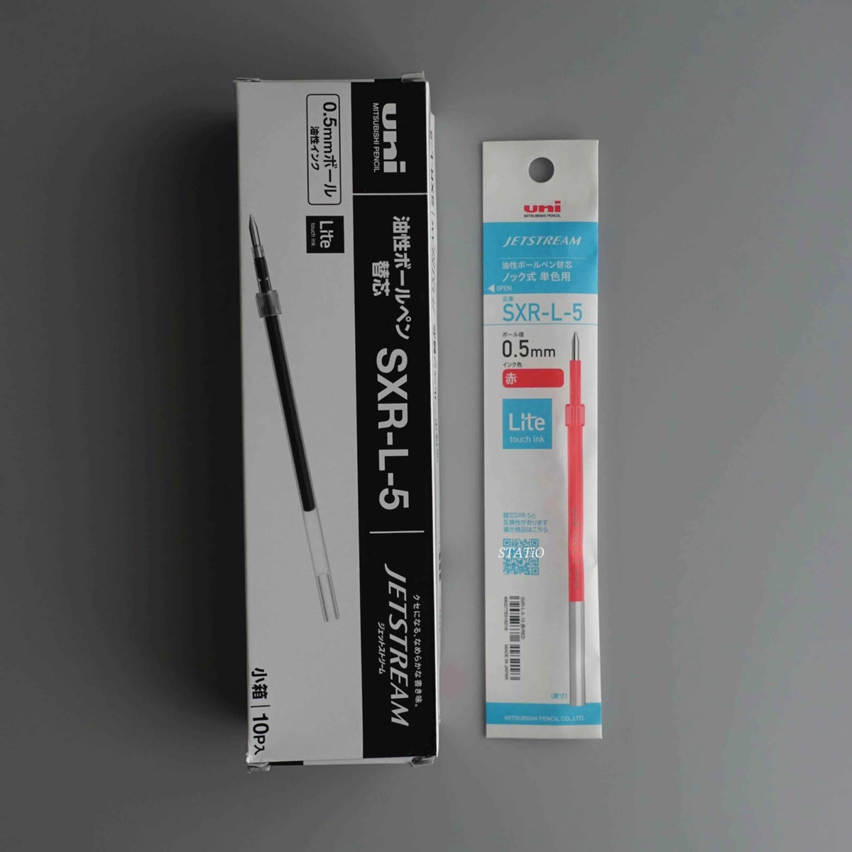 Uni Jetstream SXR-L-5 Lite Touch Ink Pen Refill 0.5mm 10 Pack Red