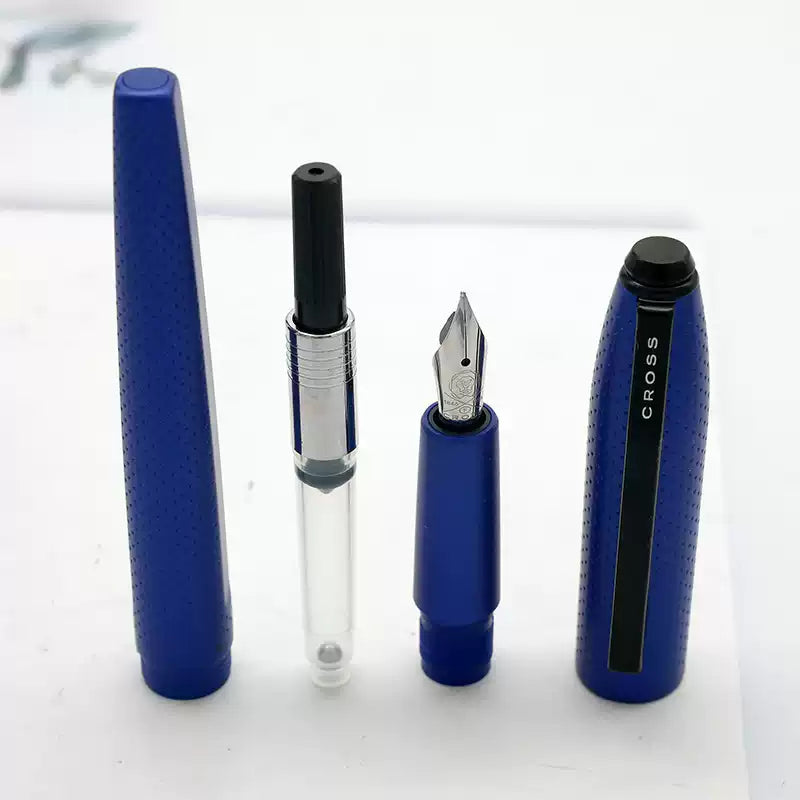 CROSS Prism Fountain Pen | Faceted Matte Resin Barrel | Chrome-Plated Steel F Nib | Converter Included