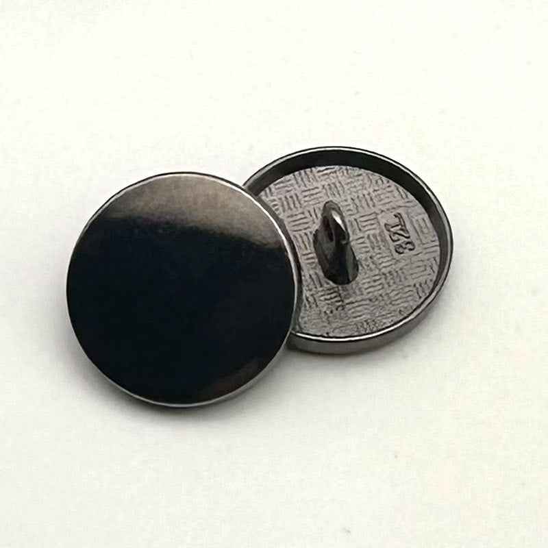 1 Inch Round Flat Metal Shank Buttons for Women's Coat 20PCS Gunmetal