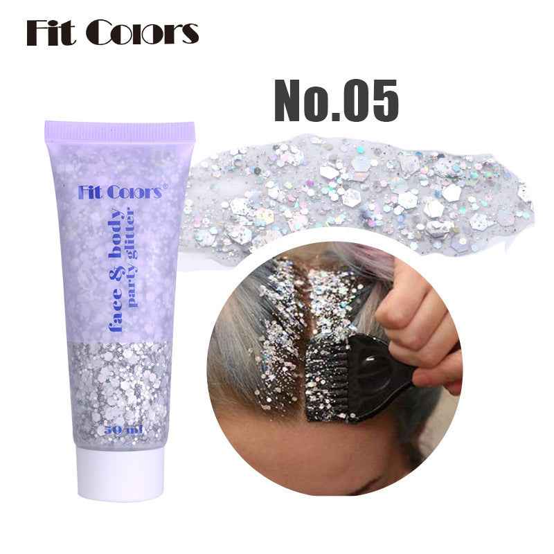 6 Color Face Body Party Glitter Gel 50ml