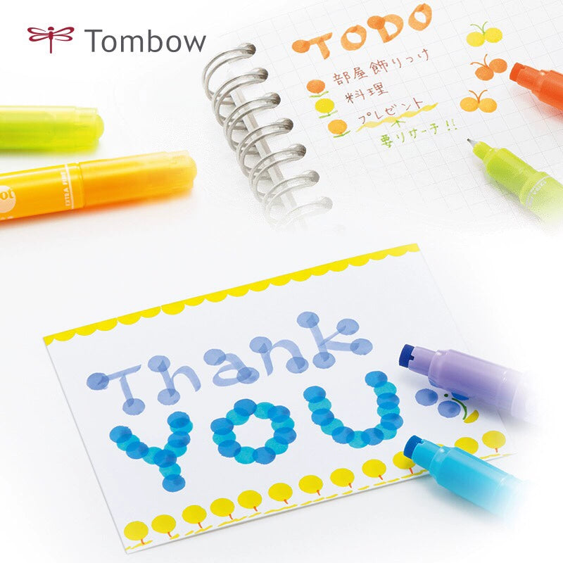 Tombow Play Color Dot Felt Tip Pen Set 3/12 Colors