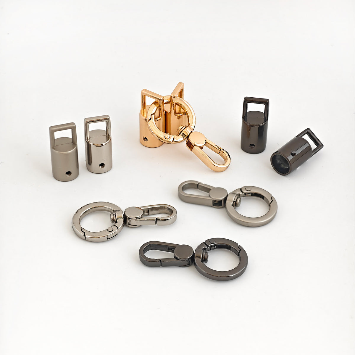 10mm Bell-Shaped Phone Strap & Keychain Findings, 12-Piece Mixed-Color Set