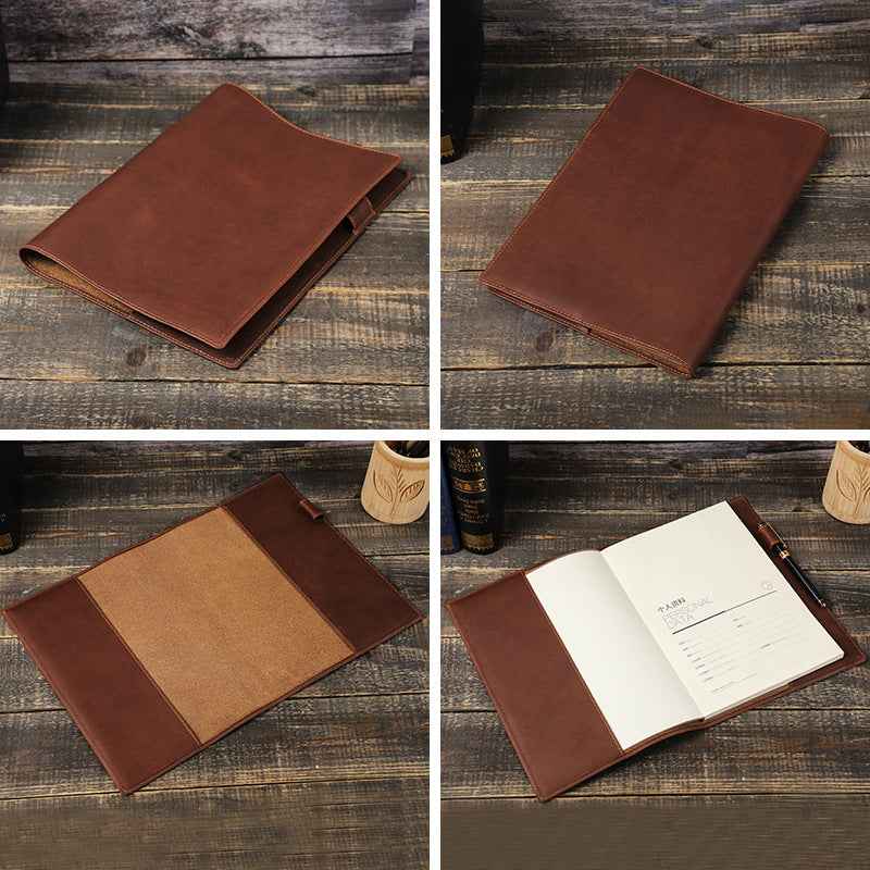 Tan B5 Leather Notebook Journal Cover for Field Notes Planner