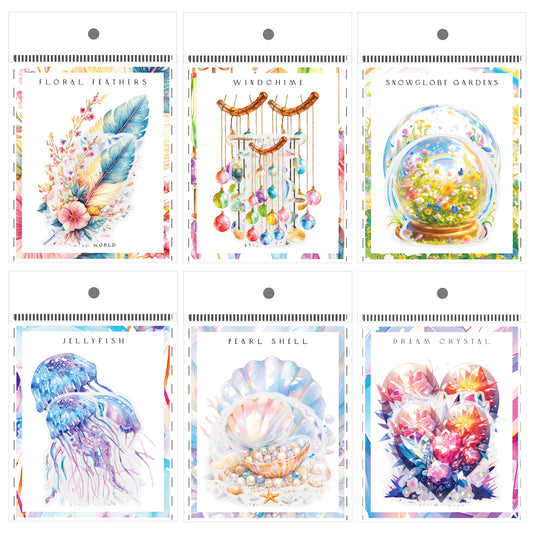 Dreamland Feather Sticker Set – 120 Sheets 70mm