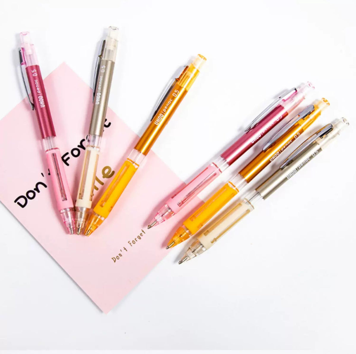 Penac UHOO SPP602 0.5mm Mechanical Pencil with Eraser & 12 HB Leads