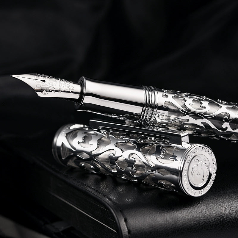 Hongdian D1 Piston Fountain Pen Hollow Skeleton Resin Pen
