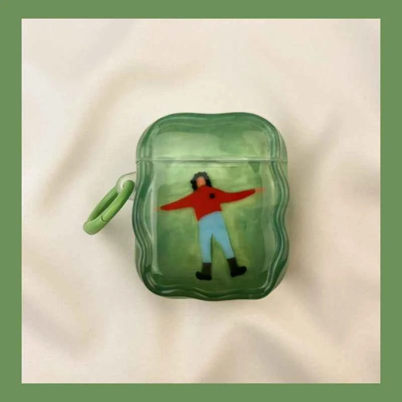 Relaxing Oil Painting Style AirPods Case A