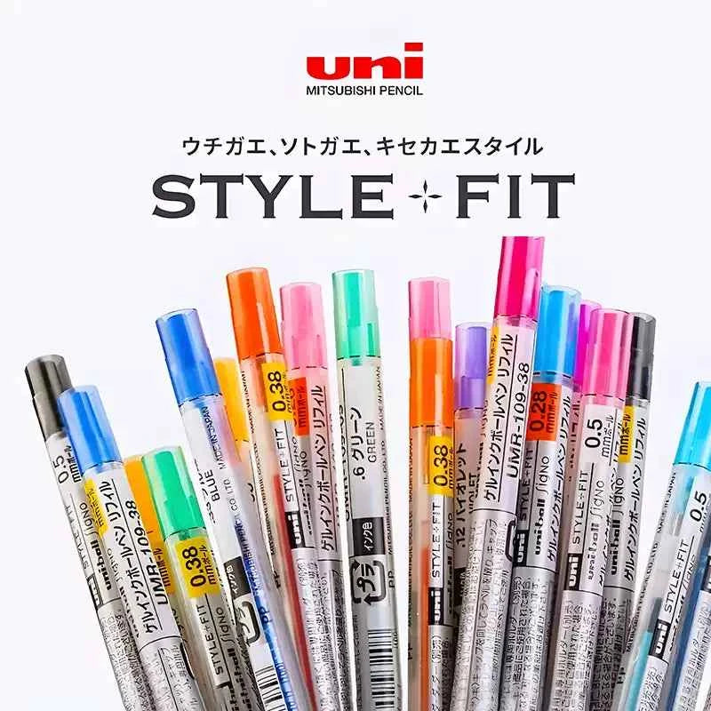 Uni Style Fit Gel Multi Pen Refill - 0.5mm 16 Colors Set