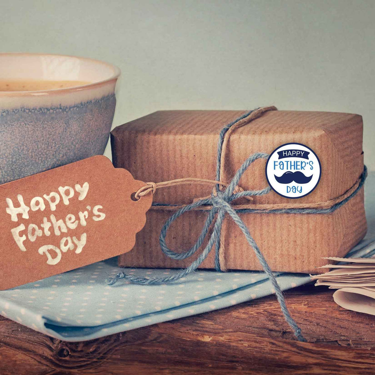 500pcs Happy Father‘s Day Stickers 1.5 inch Round Labels