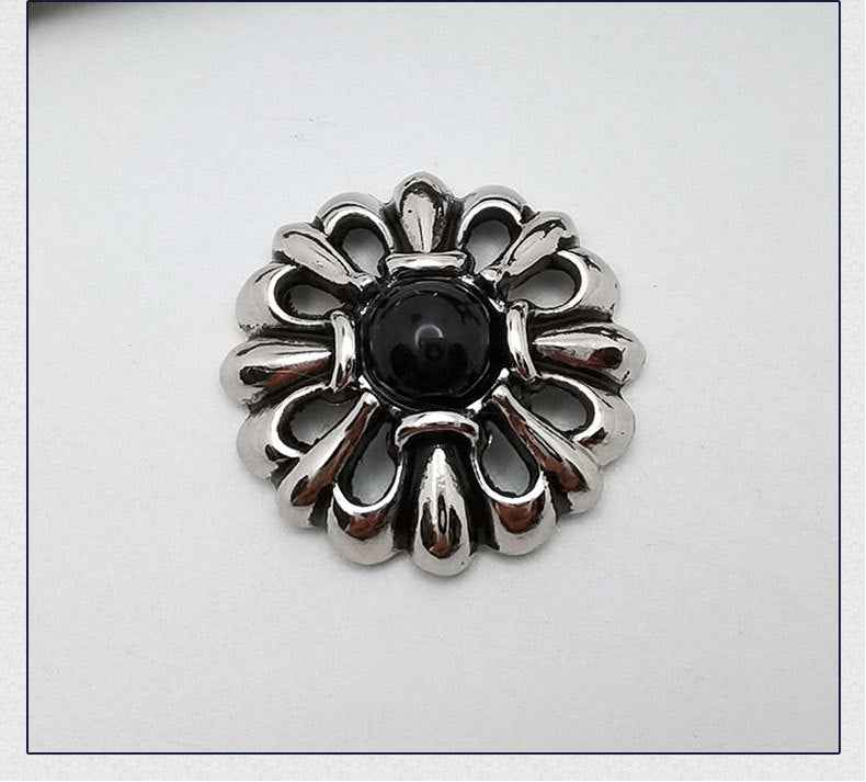 1 Inch Turquoise Floral Screw Studs Vintage Leather Rivets 20 Pack