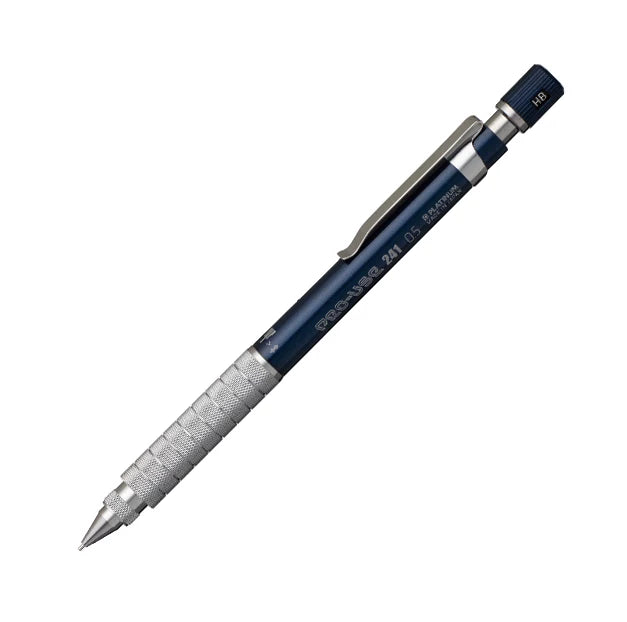 Platinum PRO-USE 171 MSDA-1500 Mechanical Pencil 0.5mm – Low Centre of Gravity Metal Body | Professional Drafting & Sketching | Made in Japan Blue