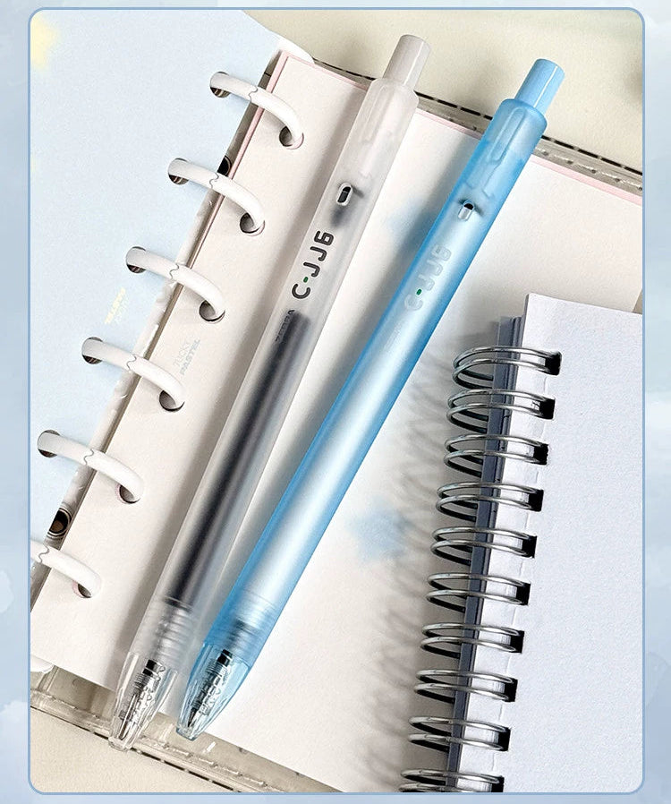 ZEBRA JJ6 Frosted Limited Edition Gel Pens, 0.5mm Quick-Drying Black Ink, 5-Pack