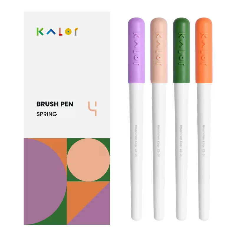 Kalor Pinselstift zum Zeichnen – Hart – 4-Farben-Set