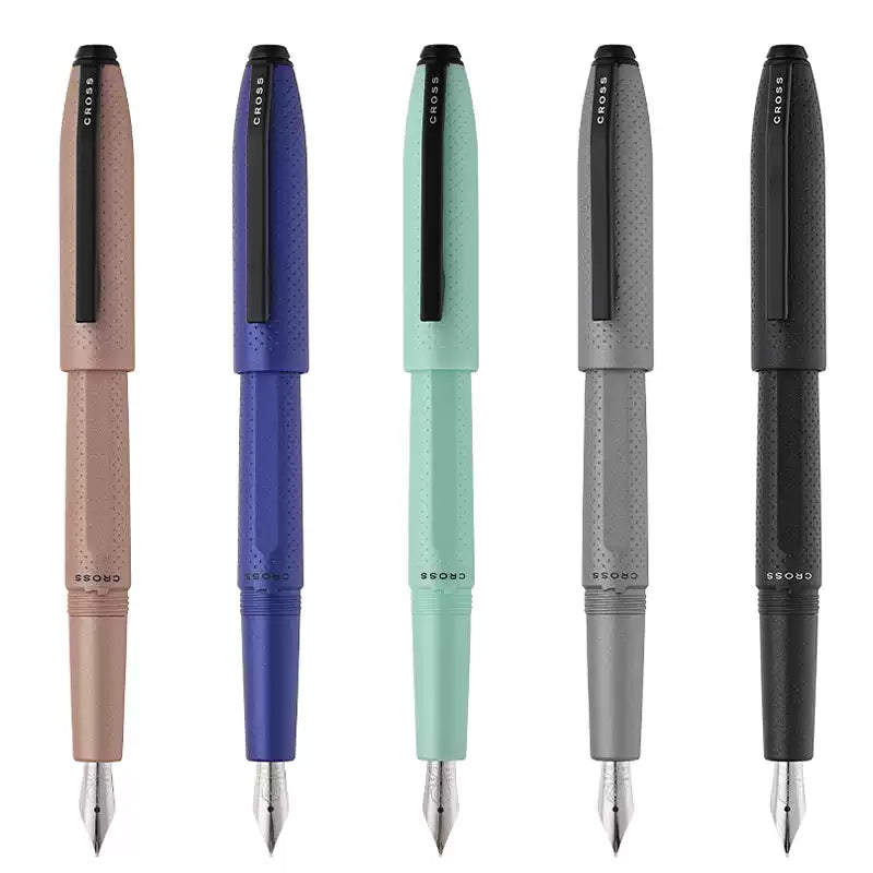 CROSS Prism Fountain Pen | Faceted Matte Resin Barrel | Chrome-Plated Steel F Nib | Converter Included