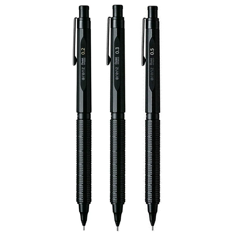 Pentel Orenz Nero Mechanical Pencil Set - 0.2mm/0.3mm/0.5mm