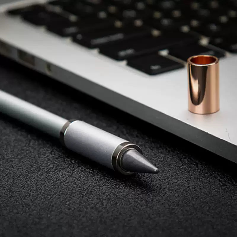 GNASEET Inkless Eternal Pen – Magnetic Fidget Cap, Metal Body | 148x7.5mm | Gold / Silver / Blue / Black
