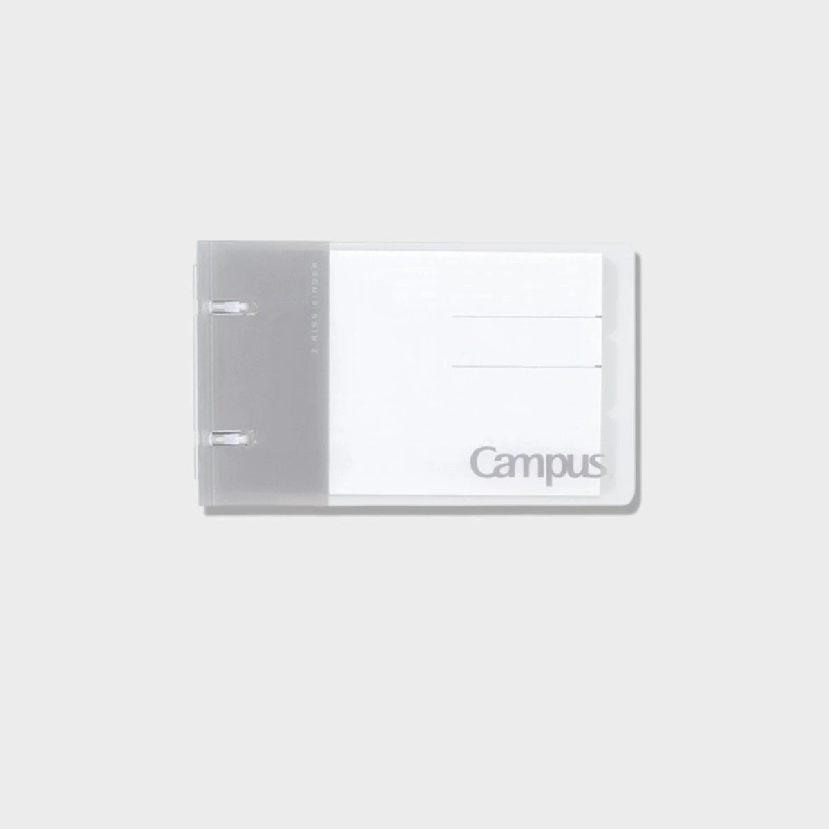 KOKUYO A7 Two-Hole Mini Loose-Leaf Notebook, 40 Pages Grey Clear