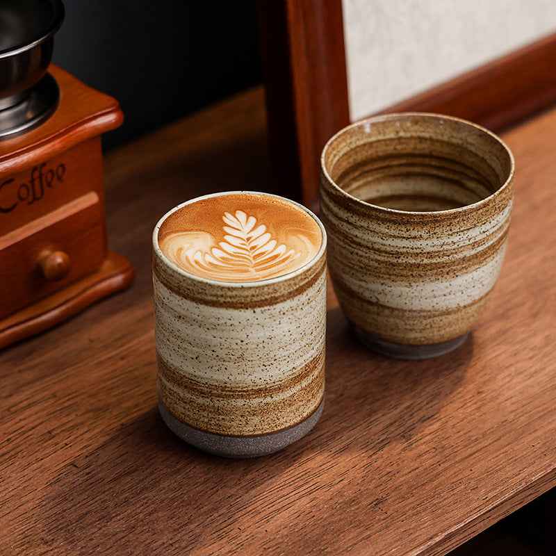 Ceramic Tea and Latte Coffee Cup,Maroon Color