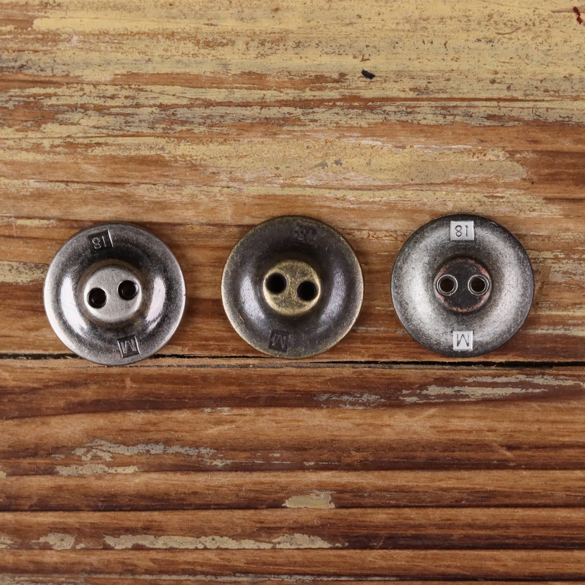 Concentric Circle 2-Hole Metal Buttons | Denim Jacket Suit Buttons | Pack of 20