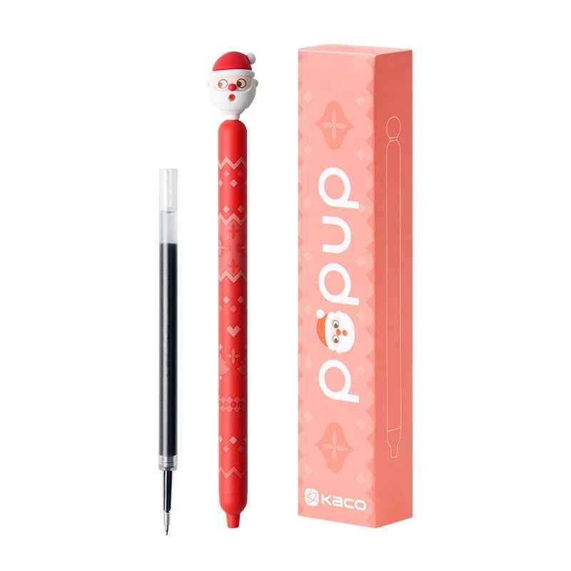 Kaco POPUP Gel Pens Christmas 0.5mm 3 Pack with Black Ink Refills