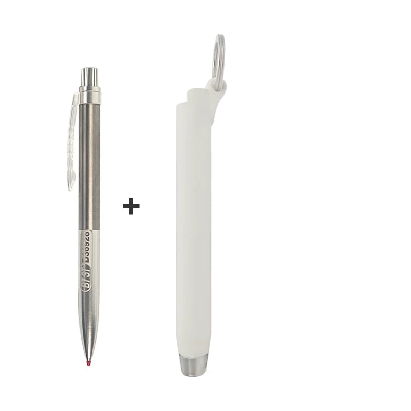 BTST All-Metal Gel Pen | Twist Retractable,Silicone Pen Sleeve Silver