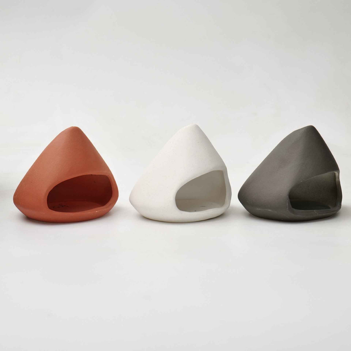 Ceramic Palo Santo Holder Burner Mini Chiminea (White/Black/Red)