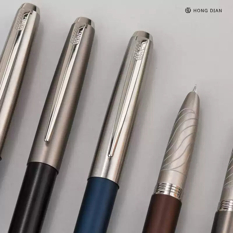 HONGDIAN 618 Hooded Nib Fountain Pen | 0.38mm Iridium Nib | Converter & Cartridge