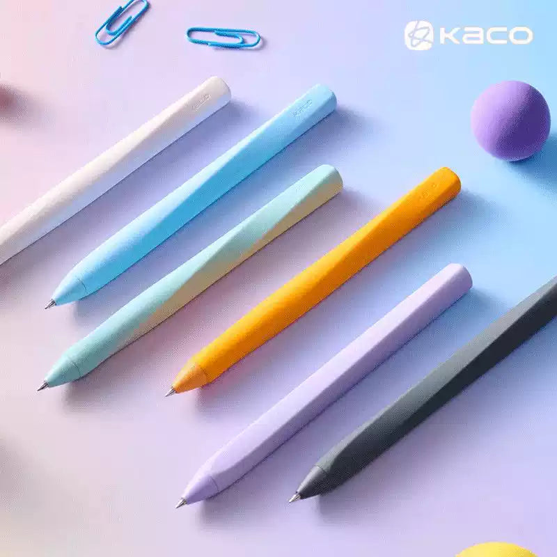 KACO Silicone Fidget Gel Pen, 0.5mm Quick-Drying Black Ink, with 2 Black Refills
