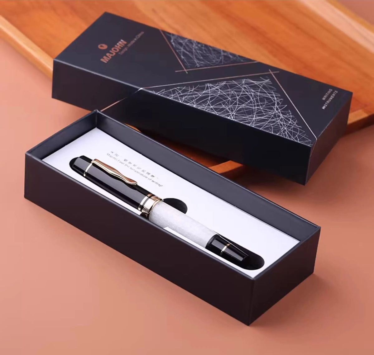 MAJOHN P139 Expedition Oversized Fountain Pen | No.8 Nib,Full Brass Piston