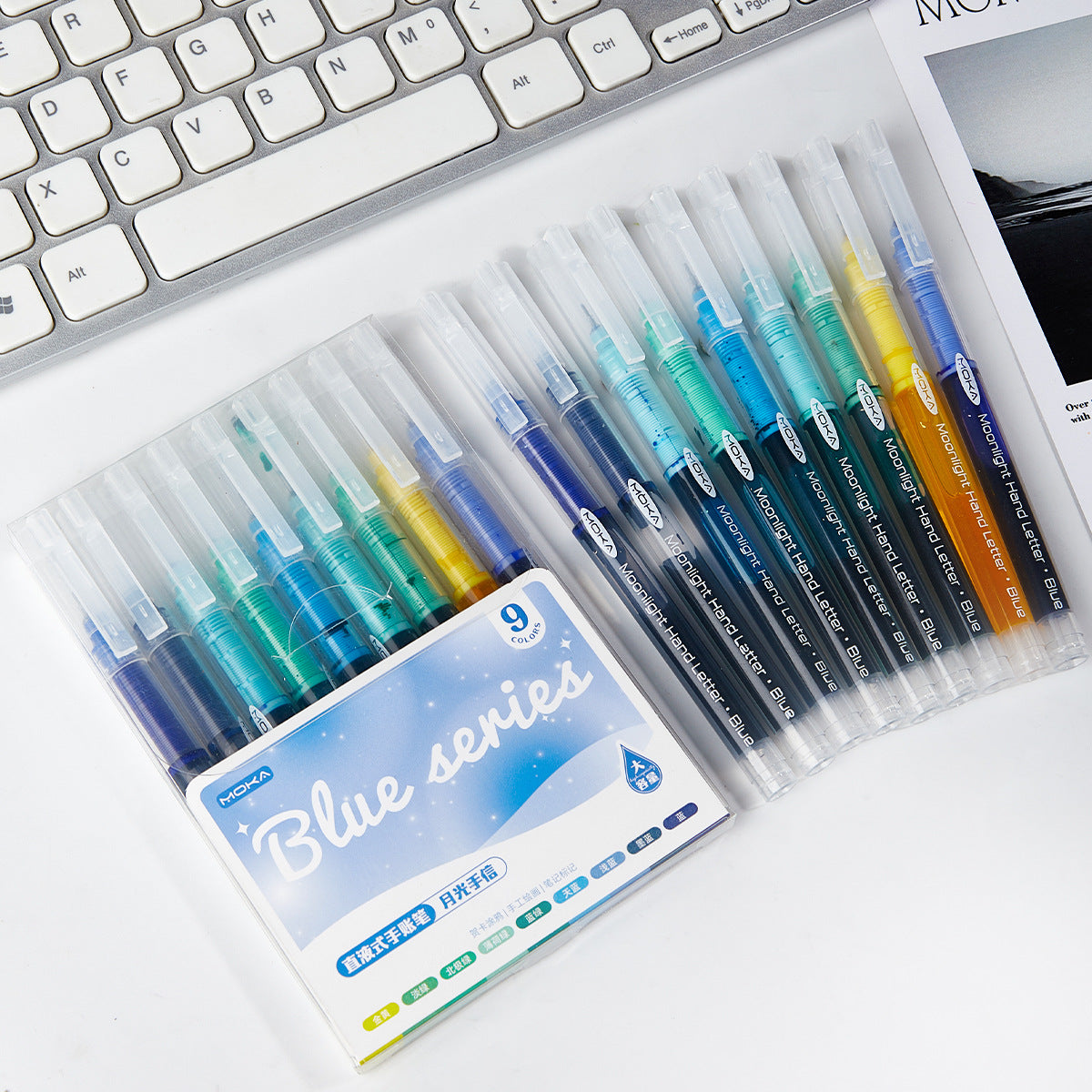 36-Color Liquid Rollerball Pen Set 0.5mm for Note Taking Sketching