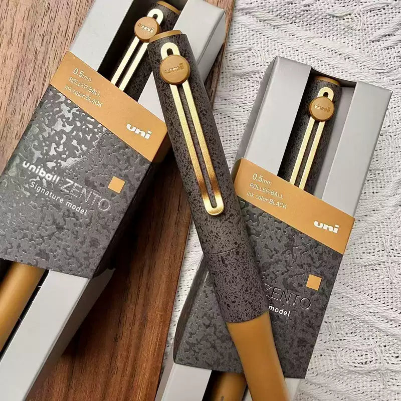 uniball ZENTO Signature Model Roller Ball Pen Limited Stone Brass 0.5mm