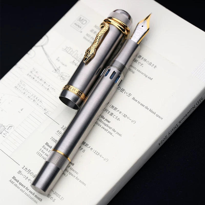MAJOHN P137 Titanium Fountain Pen | 2025 Year of the Snake Limited Edition Snake A