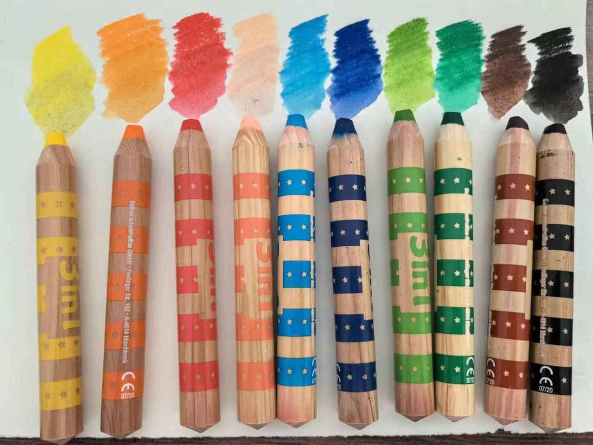 3IN1 Super Washable Big Crayons for Toddlers 10 Color