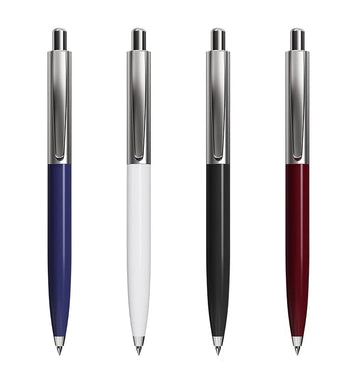 SANKOU Retro Retractable Ballpoint Pen 1.0mm Black & Blue Oil Ink 4 Pack