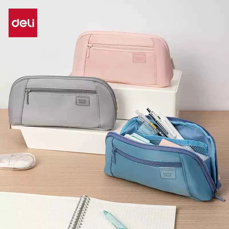 DELI Pastel Diary Shell Shape Pencil Case Pen Bag