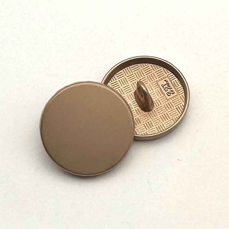 1 Inch Round Flat Metal Shank Buttons for Women's Coat 20PCS Sand Gold