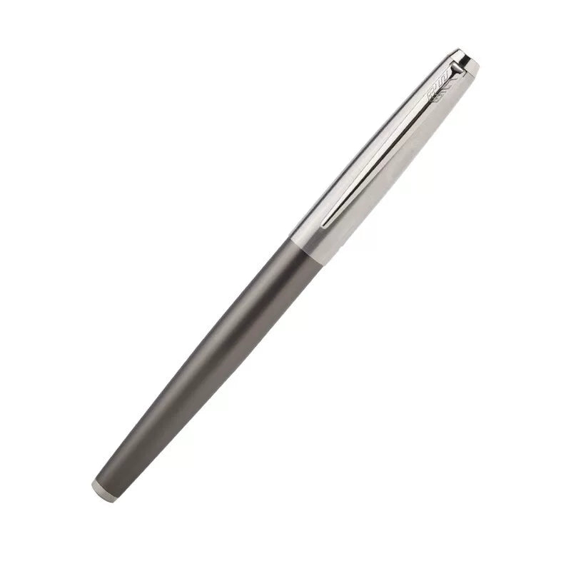 HONGDIAN 618 Hooded Nib Fountain Pen | 0.38mm Iridium Nib | Converter & Cartridge Grey