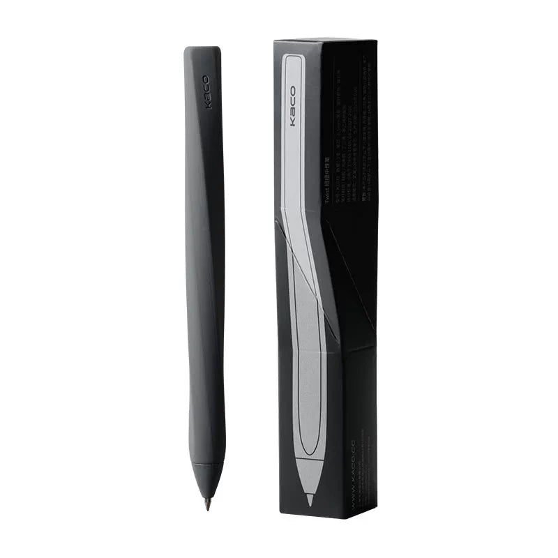 KACO Silicone Fidget Gel Pen, 0.5mm Quick-Drying Black Ink, with 2 Black Refills Black