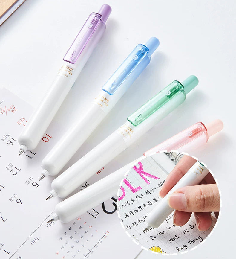 Penac Mini Pocket Gel Pens, 0.5mm Quick-Drying Waterproof Black Ink, 4-Pack
