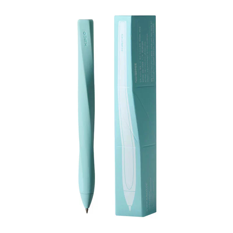 KACO Silicone Fidget Gel Pen, 0.5mm Quick-Drying Black Ink, with 2 Black Refills Green