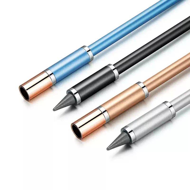 GNASEET Inkless Eternal Pen – Magnetic Fidget Cap, Metal Body | 148x7.5mm | Gold / Silver / Blue / Black