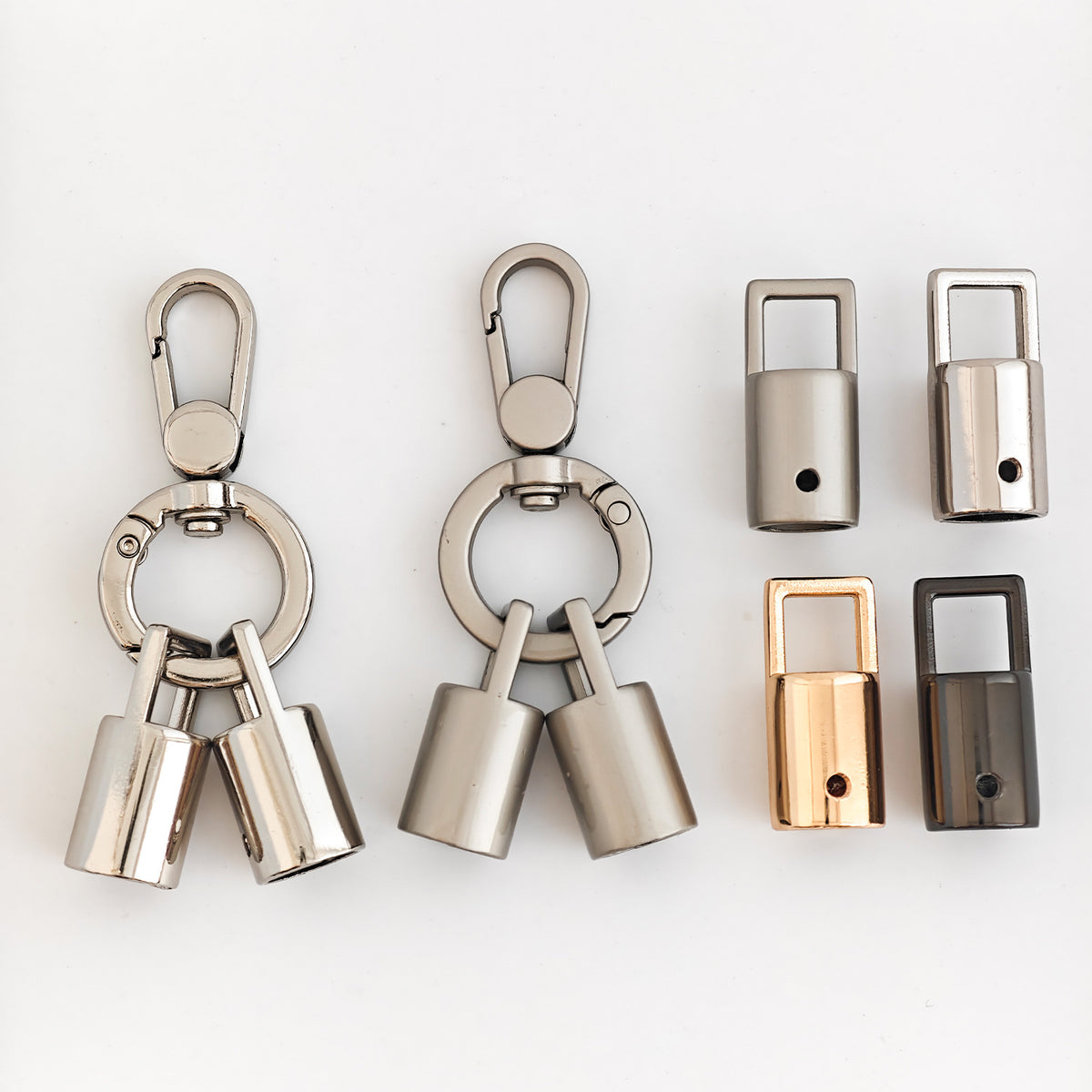 10mm Bell-Shaped Phone Strap & Keychain Findings, 12-Piece Mixed-Color Set