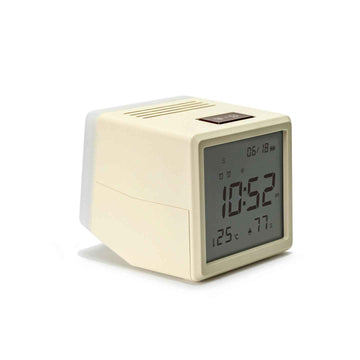 HBK Seesaw Alarm Clock with LED Night Light 3000K Beige