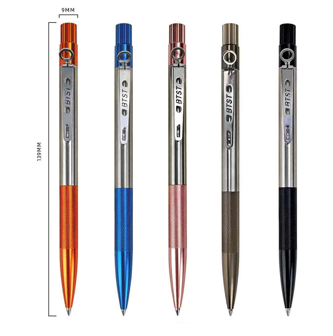 BTST Classic All-Metal Ballpoint Pen Twist Retractable,0.7mm Black Ink