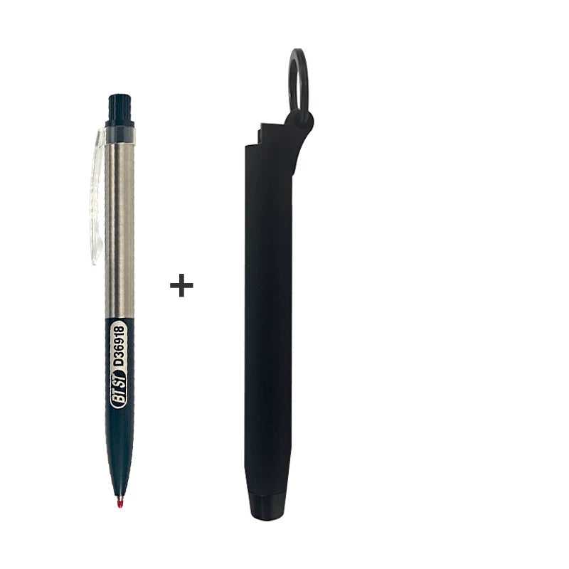 BTST All-Metal Gel Pen | Twist Retractable,Silicone Pen Sleeve Black