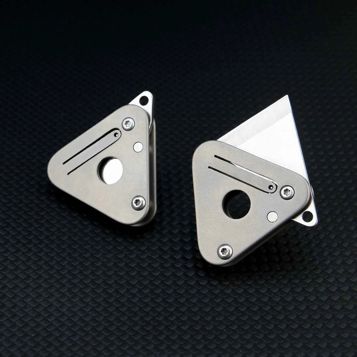 Mini Titanium Handle Triangle Folding Knife Box Cutter